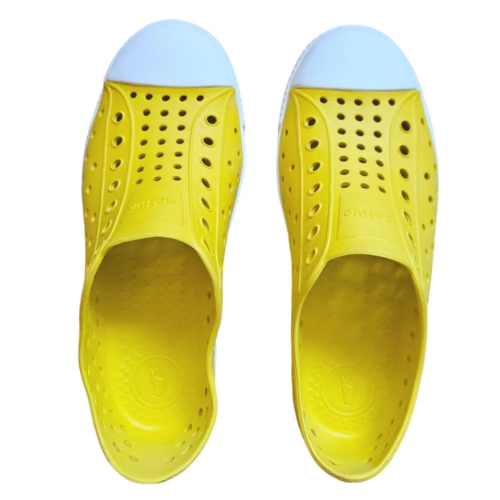 Native Jefferson Perforated Slip-On Sneakers Yellow Junior's Shoes Size 2